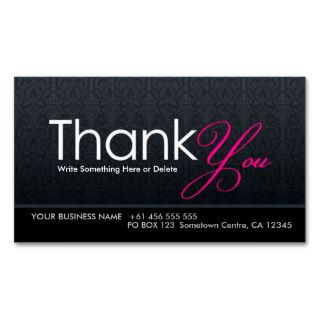 Stylish Modern Thank You Business Card