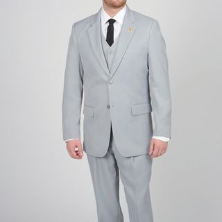 Stacy Adams Men's Silver Two button Vested Suit Stacy Adams Suits