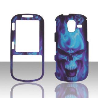 2D Blue Skull Samsung Intensity III , 3 U485 Verizon Case Cover Hard Phone Case Snap on Cover Rubberized Touch Faceplates Cell Phones & Accessories