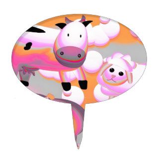 Cow Sheep And Pig Oh My Cake Pick