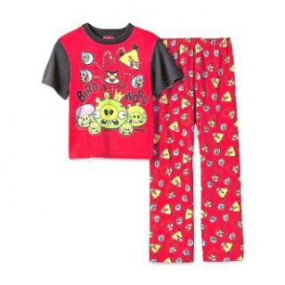 Angry Birds (Boy's 4 12) red 2 piece "Bird is the Word" short sleeve pajama set   10: Clothing