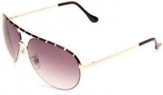 Jessica Simpson Women's J504 GLDBK Aviator Sunglasses,Gold Frame/Smoke Gradient Lens,One Size: Clothing