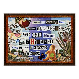 Roots & Wings collage Poster