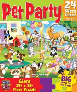 Puzzle Place   Pet Party   24 Piece Floor Puzzle: Toys & Games
