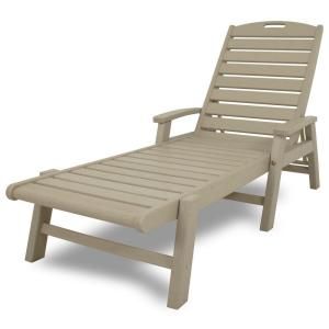 Trex Outdoor Furniture Yacht Club Sand Castle Stackable Patio Chaise TXC2280SC
