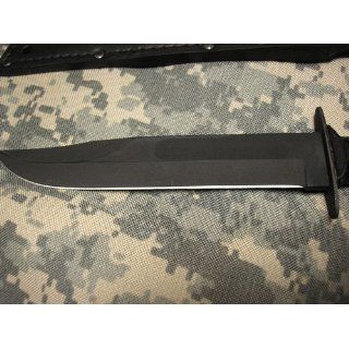 Ontario 498 Marine Combat Knife (Black) : Fixed Blade Camping Knives : Sports & Outdoors