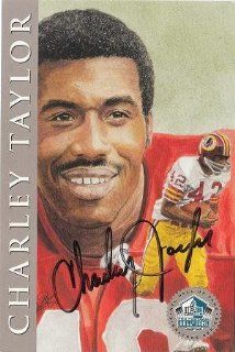 Signed Ron Mix Hof Card Charley Taylor Redskins: Sports Collectibles