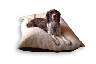 Dog Bed King USA Made XL Extra Large Pet Bed. 36 x 45" Brown Bottom with Imitation Lambswool Top. Separate zippered inner liner. Removable Washable Cover. : Bed For Large Dogs : Pet Supplies