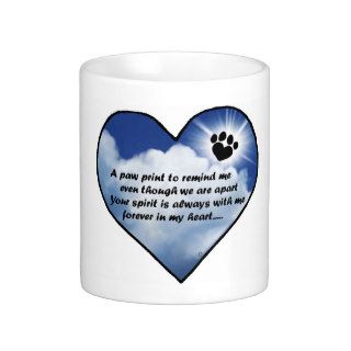 Paw Print Memorial Poem Mugs