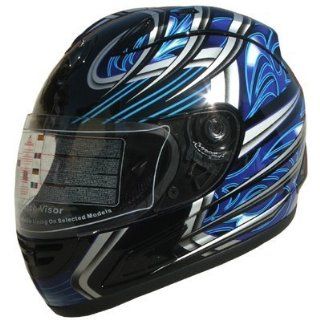 Adult Full Face Sports Motorcycle Helmet DOT (508) 169 Blue: Sports & Outdoors