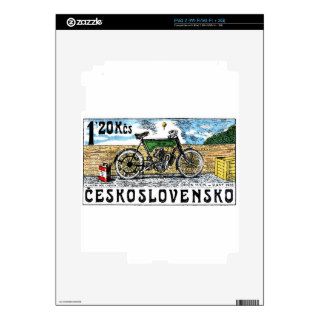 1975 Czech Michl Orion Motorcycle Postage Stamp iPad 2 Decal