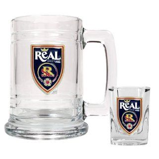 BSS   Real Salt Lake MLS Glass Tankard and Square Shot Glass Set   Primary Team Logo: Everything Else
