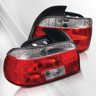 BMW528i 540i M5 (E39) 97 98 99 00 Euro Tail Lights ~ pair set (Clear/Red): Automotive