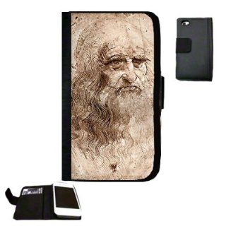 Leonardo Davinci Fabric iPhone 4 Wallet Case Great Gift Idea: Cell Phones & Accessories