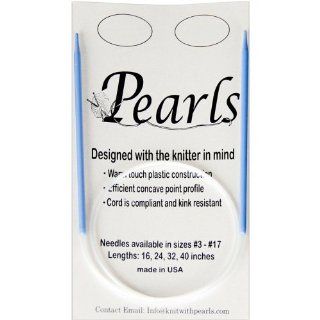 Pearls Circular Blue Knitting Needles 16" Size 7/4.5mm 2 Pack : Everything Else