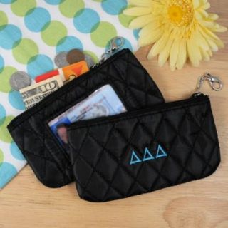 Greek Personalized Quilted Coin Purse with ID Holder: Shoes