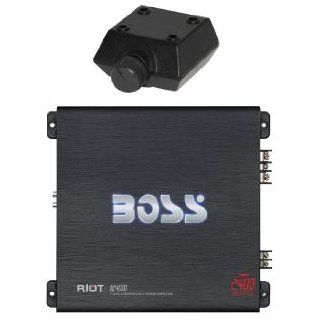 BOSS Audio R2400D Riot 2400 watts Monoblock Class D 1 Channel 1 Ohm Stable Amplifier with Remote Subwoofer Level Control : Vehicle Mono Subwoofer Amplifiers : Car Electronics