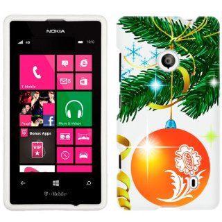 Nokia Lumia 521 Christmas Tree Red Ornament Phone Case Cover: Cell Phones & Accessories