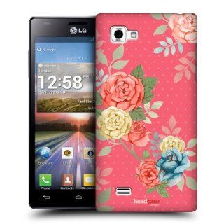 Head Case Designs Blooms In Pink Nostalgic Rose Patterns Hard Back Case Cover For LG Optimus 4X HD P880: Cell Phones & Accessories