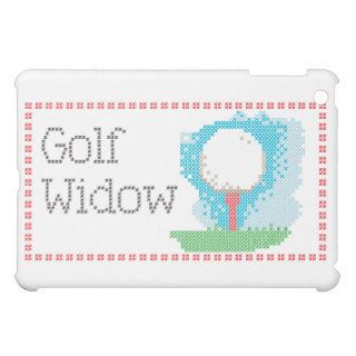 Golf Widow Cross Stitch Golf Ball Tee iPad Case