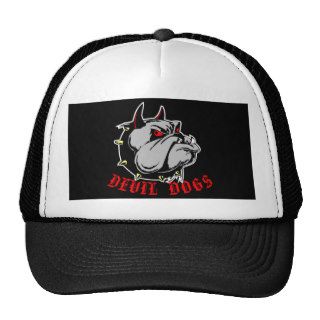 Bulldog Devil Dogs Black Mesh Hats