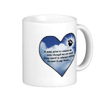 Paw Print Memorial Poem Mugs