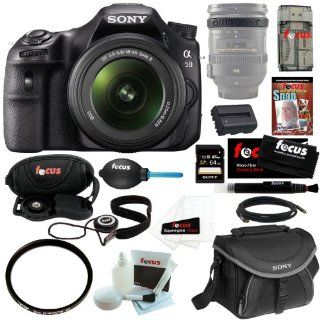 Sony SLTA58 SLT A58K 20.1MP Translucent Mirror/ DSLR Camera with 2.7" LCD Screen & 18 55mm Lens(Black) + Sony 64GB Memory Card + Replacement Battery + Sony Small System Case + Snap Jumpstart Guide DVD + Accessory Kit : Digital Slr Camera Bundles :