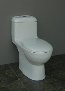 Caroma water saving toilet Caravelle one piece easy height round front plus 989668: 29 3/4"L x 14 3/4"W x 30 1/2"H    