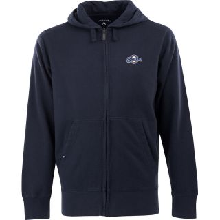 Antigua Mens Milwaukee Brewers Fleece Full Zip Hooded Sweatshirt   Size: