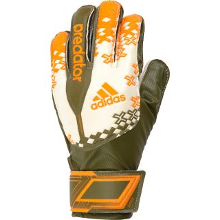 adidas Youth Predator Fingersave Goalkeeper Gloves   Size 7, White/solar