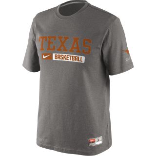 NIKE Mens Texas Longhorns Team Issued Practice Tee   Size: Medium, Charcoal