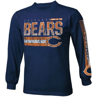 NFL Team Apparel Youth Chicago Bears Rewind Forward Long Sleeve T Shirt   Size: