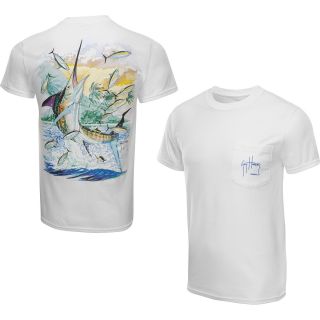 GUY HARVEY Mens Island Marlin Short Sleeve T Shirt   Size: Xl, Yellow