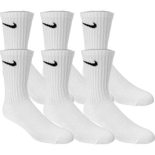 NIKE Mens Performance Crew Socks   6 Pack   Size: Large, White/black