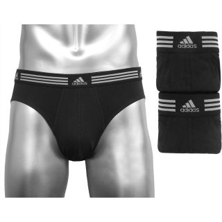 adidas Athletic Stretch 2 Pack Sport Brief   Size XL/Extra Large, Black/black