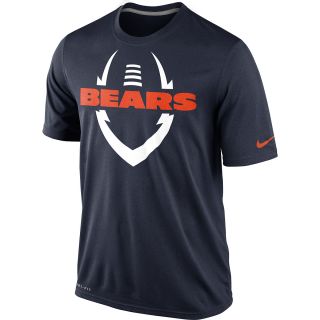 NIKE Mens Chicago Bears Dri FIT Legend Icon Short Sleeve T Shirt   Size: Small,