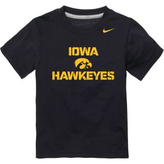 NIKE Youth Iowa Hawkeyes Practice Short Sleeve T Shirt   Size: Small, Black