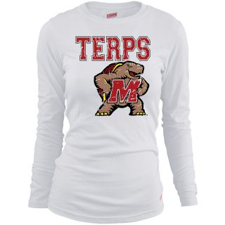 MJ Soffe Girls Maryland Terrapins Long Sleeve T Shirt   White   Size: Large,