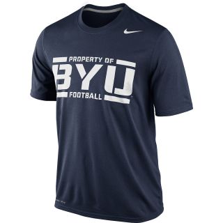 NIKE Mens BYU Cougars Practice Legend Short Sleeve T Shirt   Size: Medium, Navy