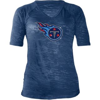 Touch By Alyssa Milano Womens Tennessee Titans Rhinestone Logo T Shirt   Size