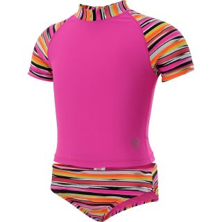 LAGUNA Toddler Girls Lucky Stripe 2 Piece Swimsuit   Size 2t, Pink