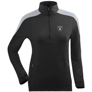 Antigua Womens Oakland Raiders Succeed Front Fleece Half Zip Pullover   Size: