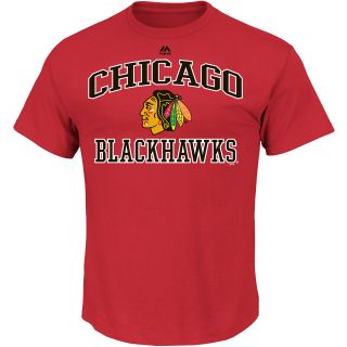 MAJESTIC ATHLETIC Mens Chicago Blackhawks Heart And Soul II Short Sleeve T 