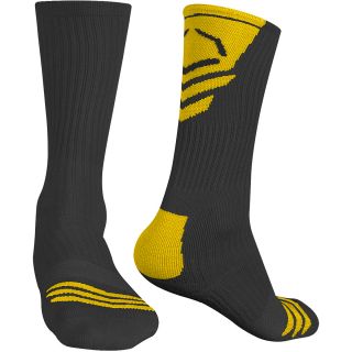 EVOSHIELD Performance Crew Socks   Size: Medium, Black/yellow
