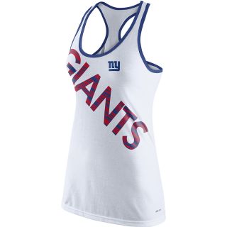 NIKE Womens New York Giants Warp Logo Dri Blend Racer Tank   Size: Small,