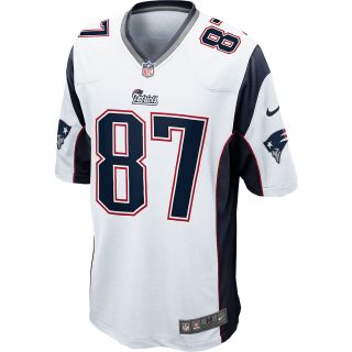 NIKE Mens New England Patriots Rob Gronkowski Game White Jersey   Size: Medium,