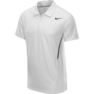 NIKE Mens Power UV Polo Shirt   Size: Small, White/black/grey