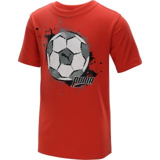 PUMA Boys Soccer Splash Short Sleeve T Shirt   Size: Xl, Red