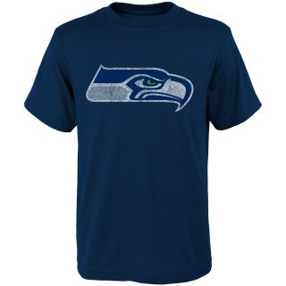 NFL Team Apparel Youth Seattle Seahawks Distressed Team Logo Short Sleeve T 