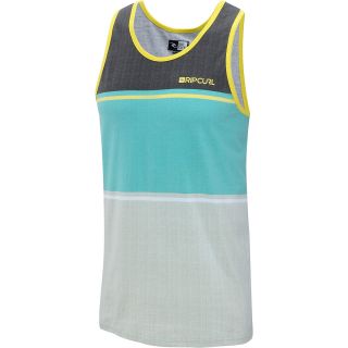 RIP CURL Mens Aggrosection Tank Top   Size Small, Turquoise